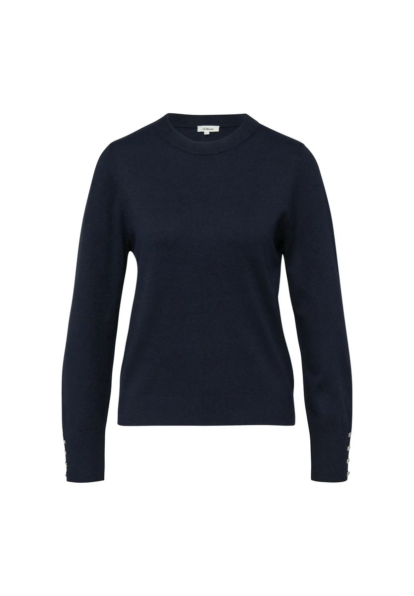 Eleganter Feinstrickpullover mit Rundhalsausschnitt
