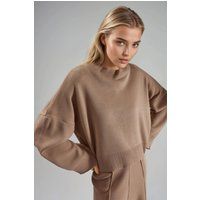 Oversized-Strickpullover mit Rippbündchen