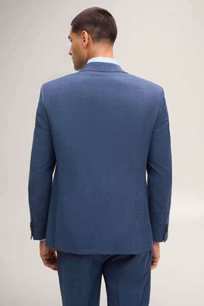 Modern Fit Strukturiertes Dunkelblaues Sakko