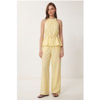 Halter-Top und Hosen Set mit Schößchen