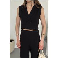 Zweireihige kurze Weste und Hose
