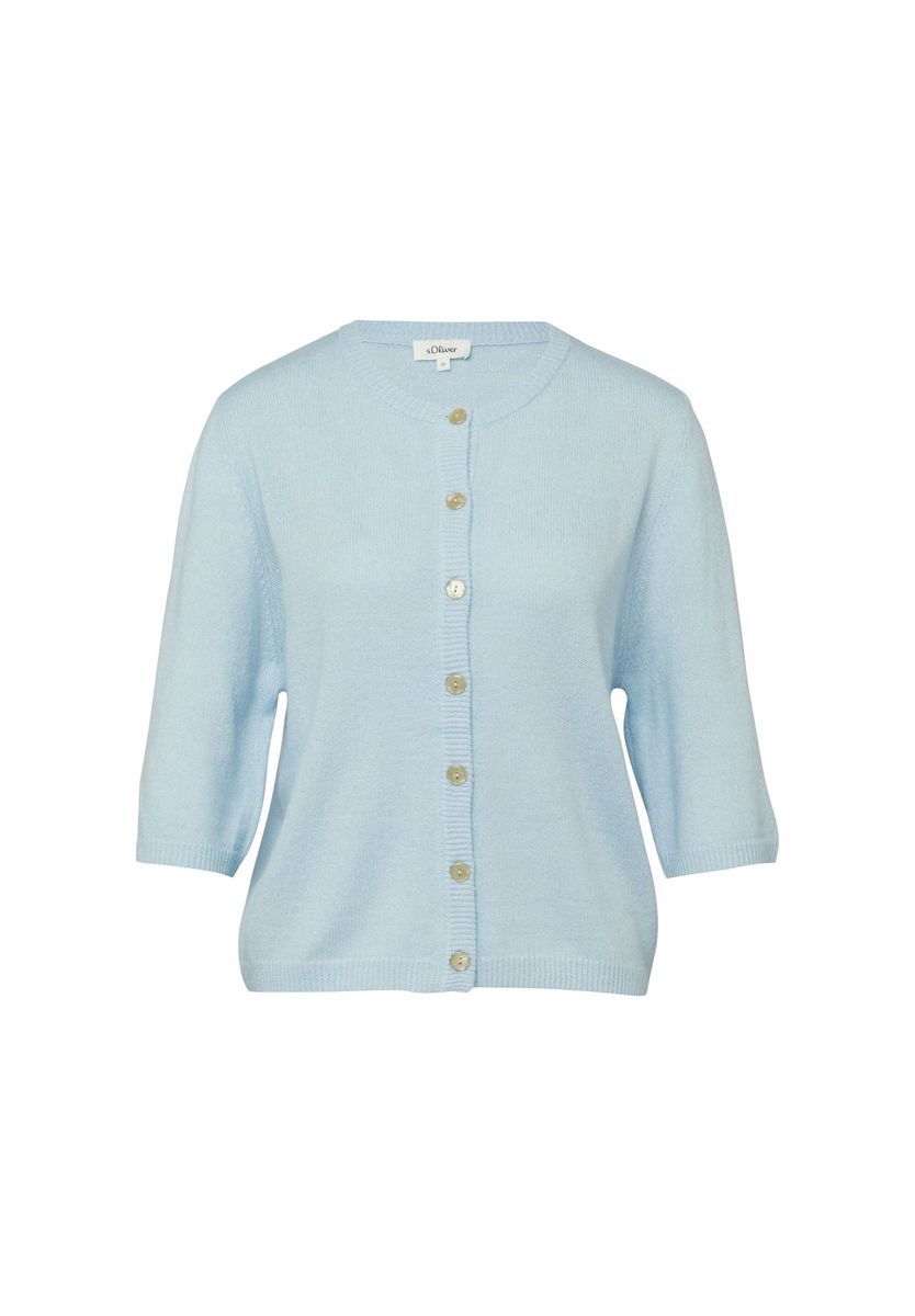 Klassische Strickjacke mit Rundhalsausschnitt