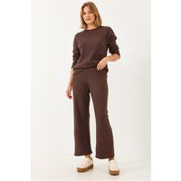 Rippstrick-Set aus Pullover und Hose