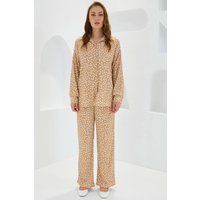 Strukturiertes Lounge-Set mit Polka-Dots