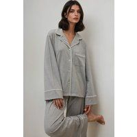 Weiches Baumwoll-Pyjama-Set mit Knopfleiste