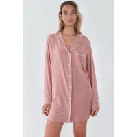 Weiches Jersey Lounge-Kleid mit Knopfleiste