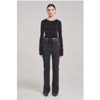 Cupro-Bluse mit Bindedetail vorne
