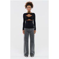 Drapiertes Oberteil mit Cut-outs