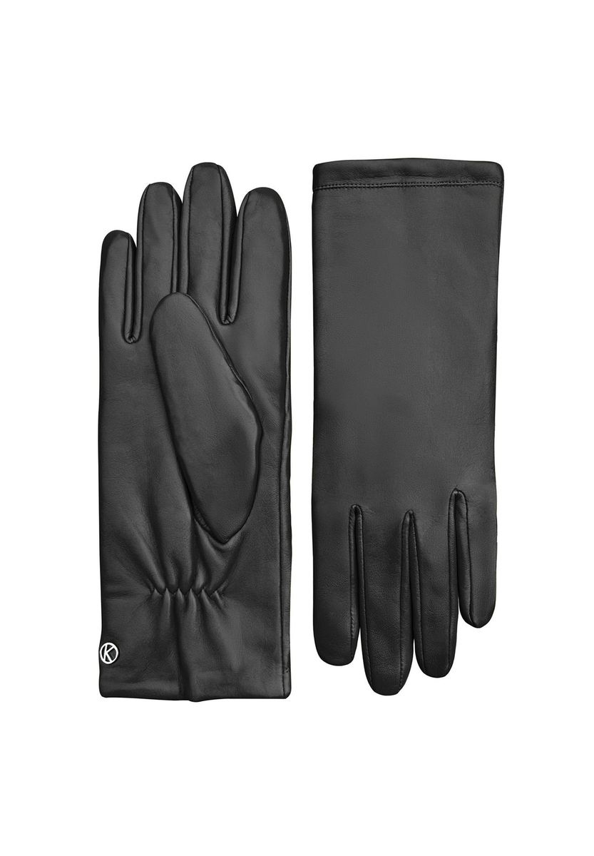 Elegante schwarze Lederhandschuhe