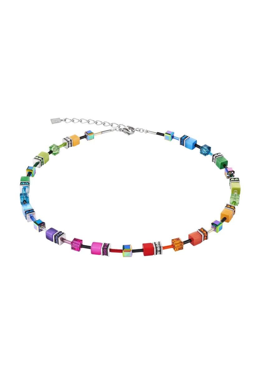 CŒUR DE LION Damen Collier, Edelstahl, Multicolor Rainbow