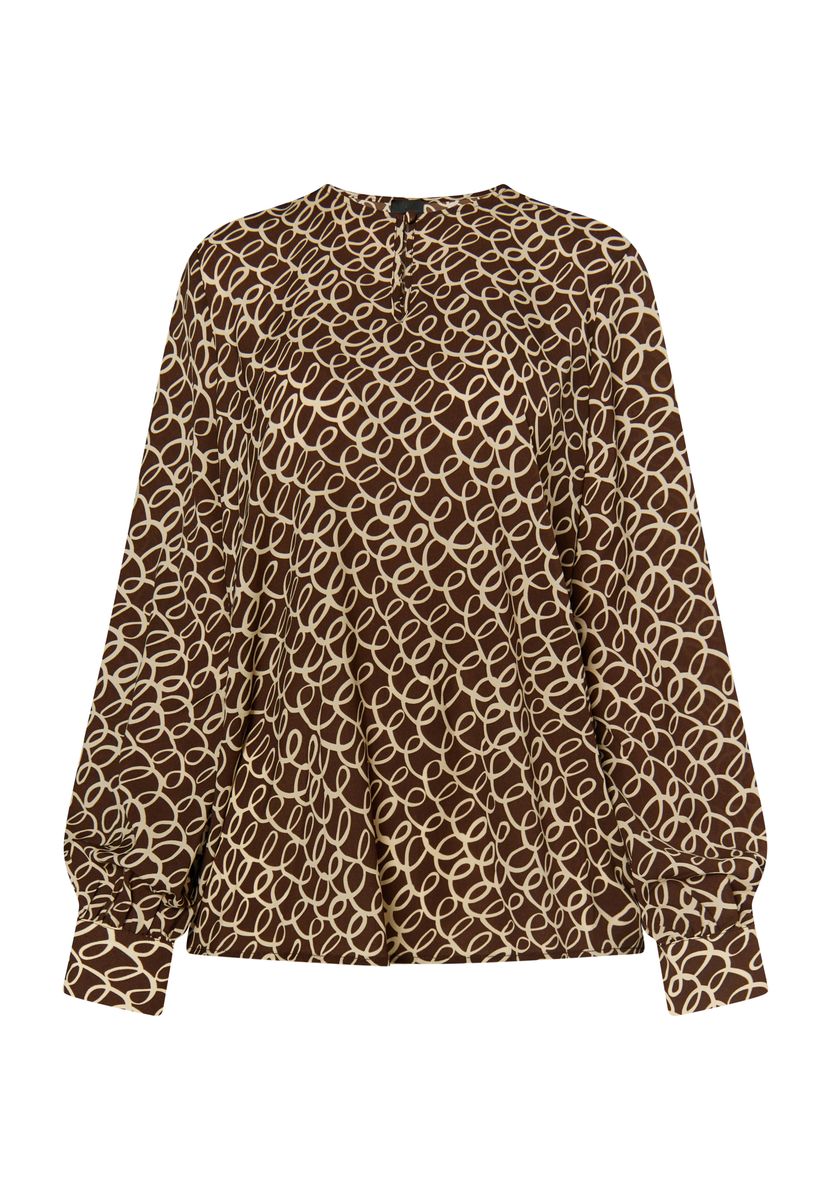 Bluse mit grafischem Wirbelmuster