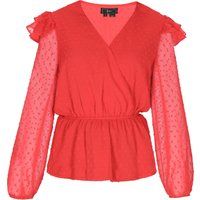 Elegante Plumetti-Bluse mit Rüschen