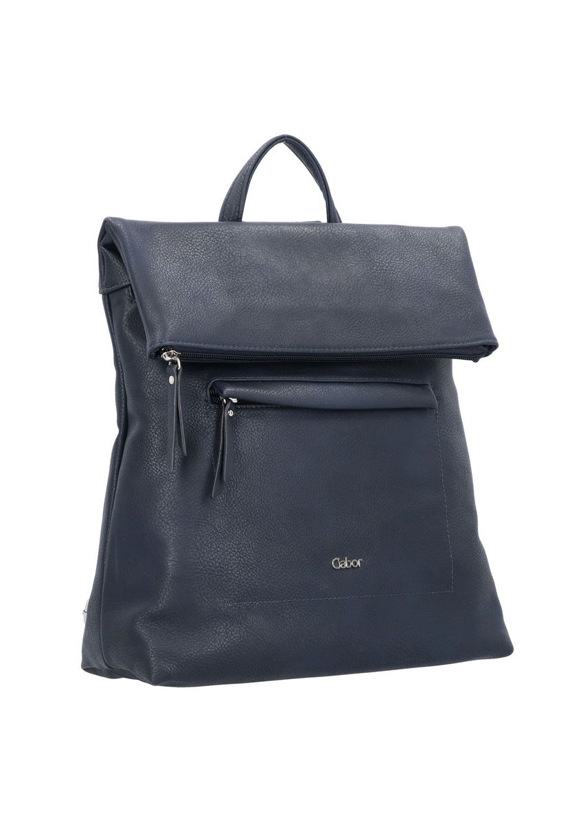 Stilvoller Rucksack aus Kunstleder mit Überschlag