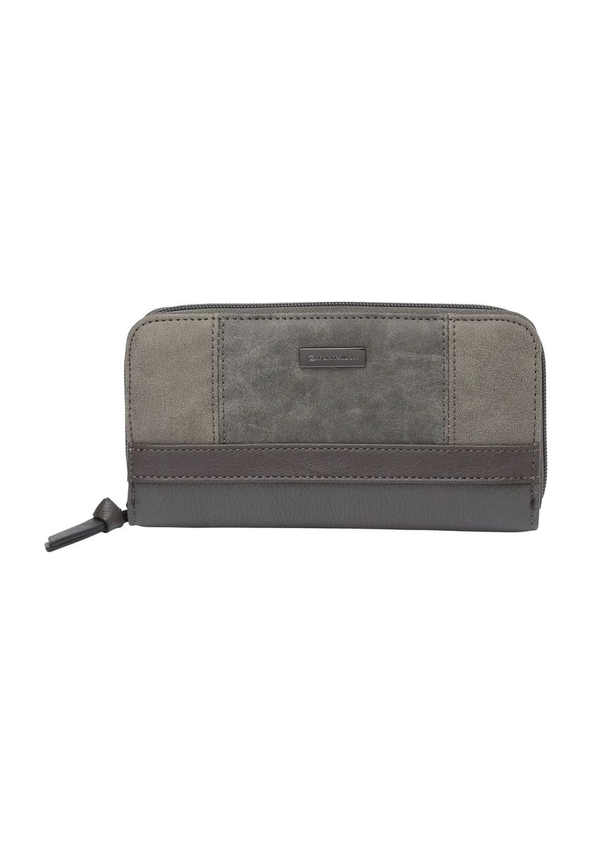 TOM TAILOR Geldbörse, Emblem, uni, für Damen, grau, 99