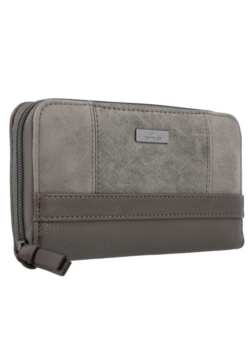TOM TAILOR Geldbörse, Emblem, uni, für Damen, grau, 99