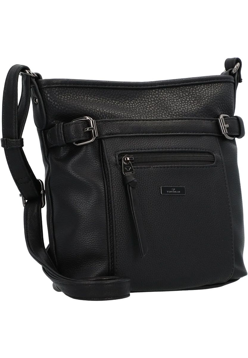 TOM TAILOR Umhängetasche, Kunstleder, uni, für Damen, schwarz, 99