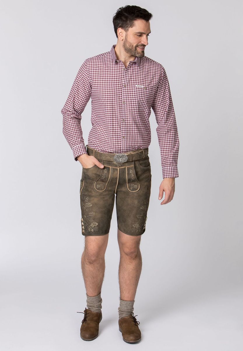 Traditionelles kariertes Langarmhemd