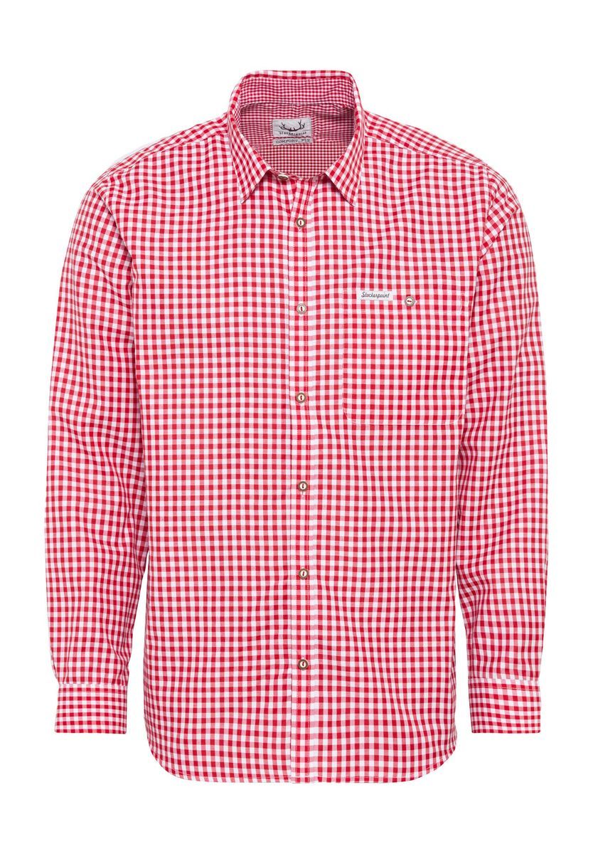 Herrenhemd rot-weiß kariert