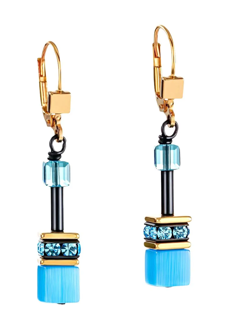 CŒUR DE LION Damen Ohrhänger "2838/20-1573", Edelstahl, Multicolor Rainbow/Gold