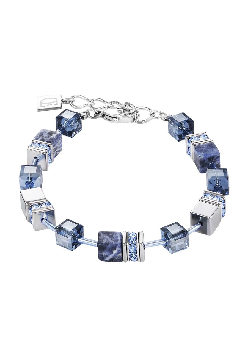 CŒUR DE LION Damen Armband Sodalith & Hämatit, Blau/Silber