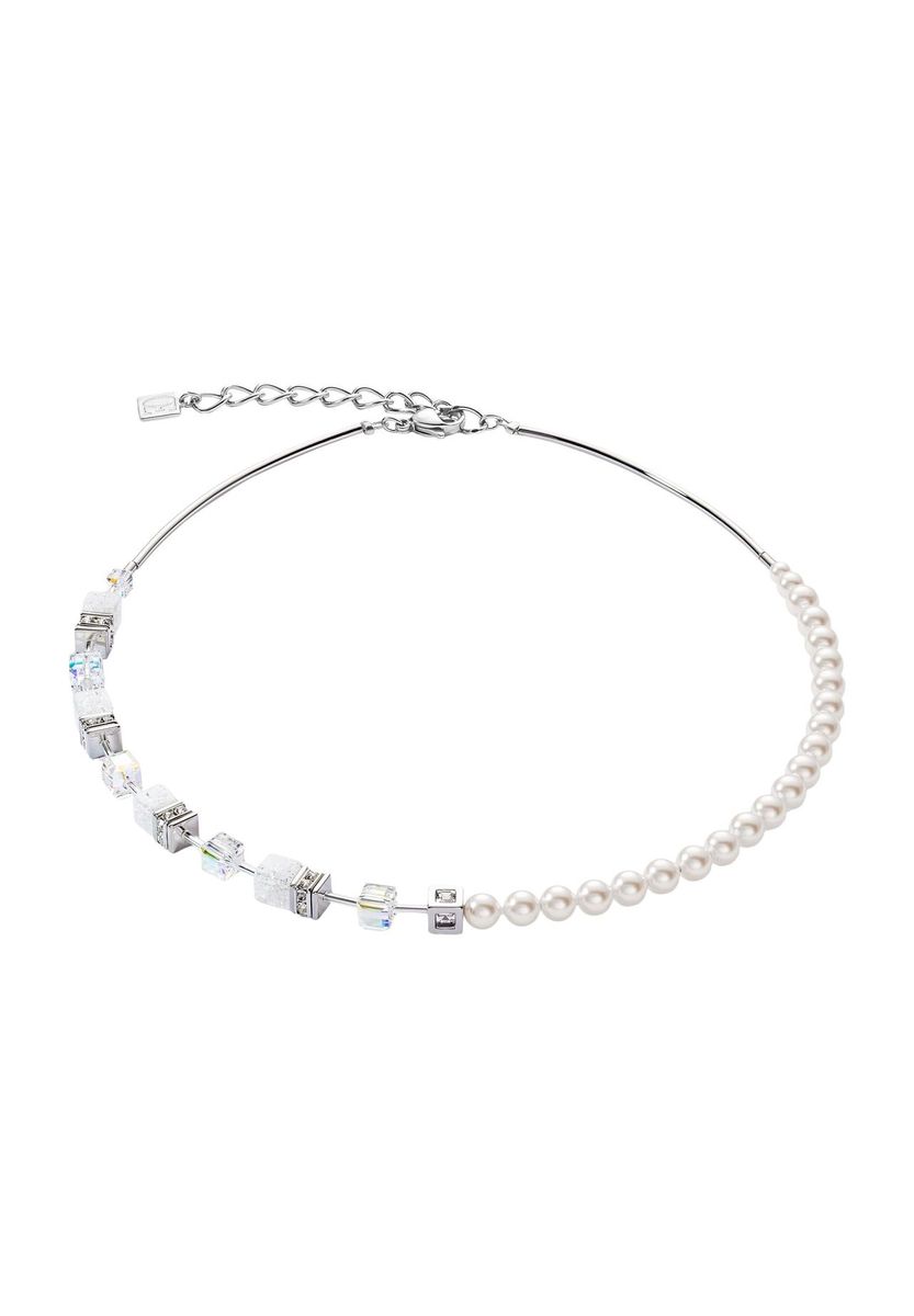 Kristallperlen- und Würfel-Halskette