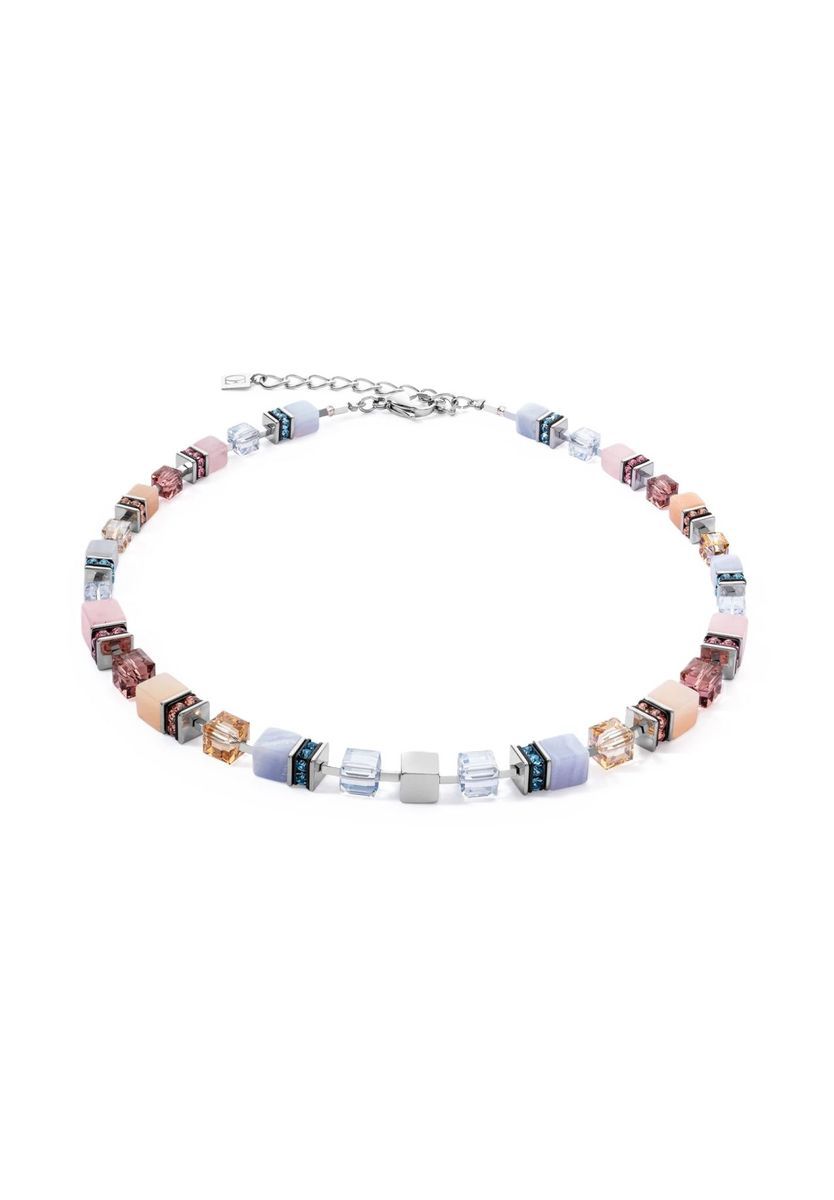 Pastellfarbene Würfelkette mit gemischten Steinen