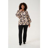 Bluse mit abstraktem Blattmuster
