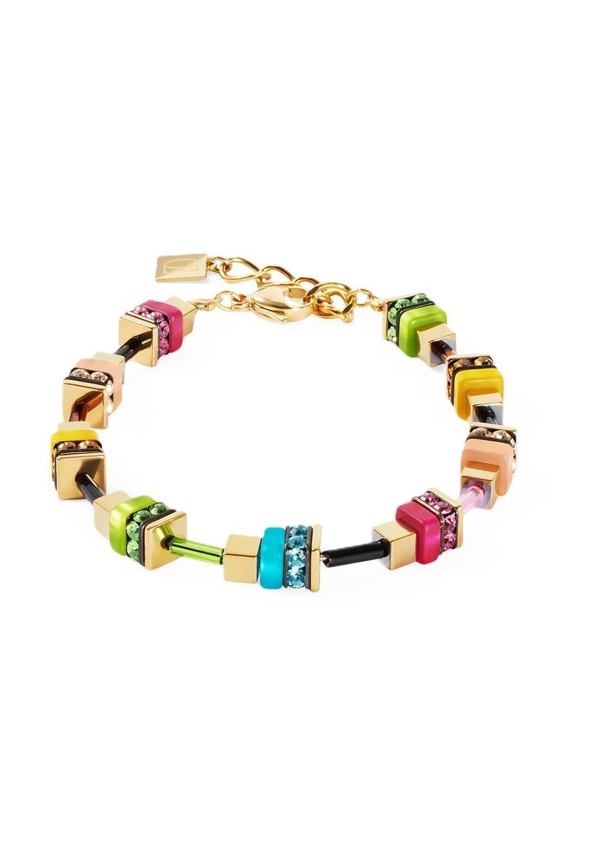 Buntes Kristallwürfel-Armband