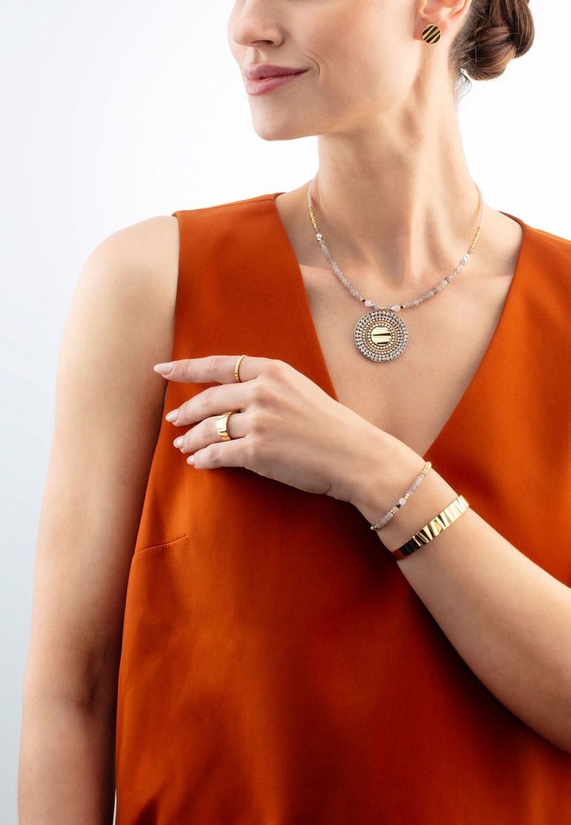 Goldene Edelstahl Runde Ohrstecker