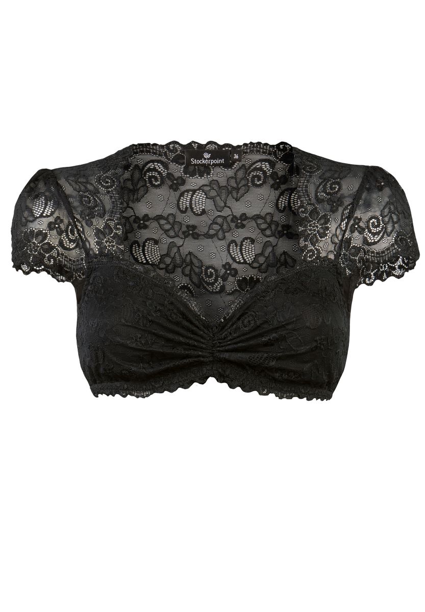 Dirndlbluse aus Spitze mit Herz-Ausschnitt