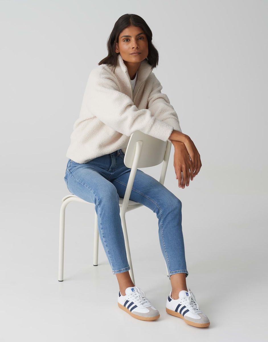 Schmal geschnittene Jeans in Knöchellänge