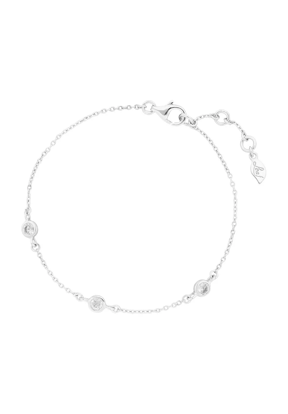 Leaf Damen Armband, 925er Silber, SILBER 925/RHODINI, 19
