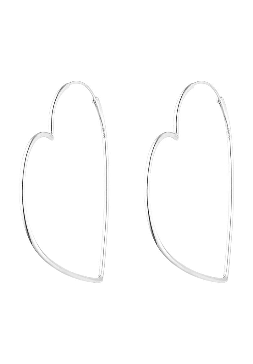 Leaf Damen Creolen, 925er Silber, SILBER