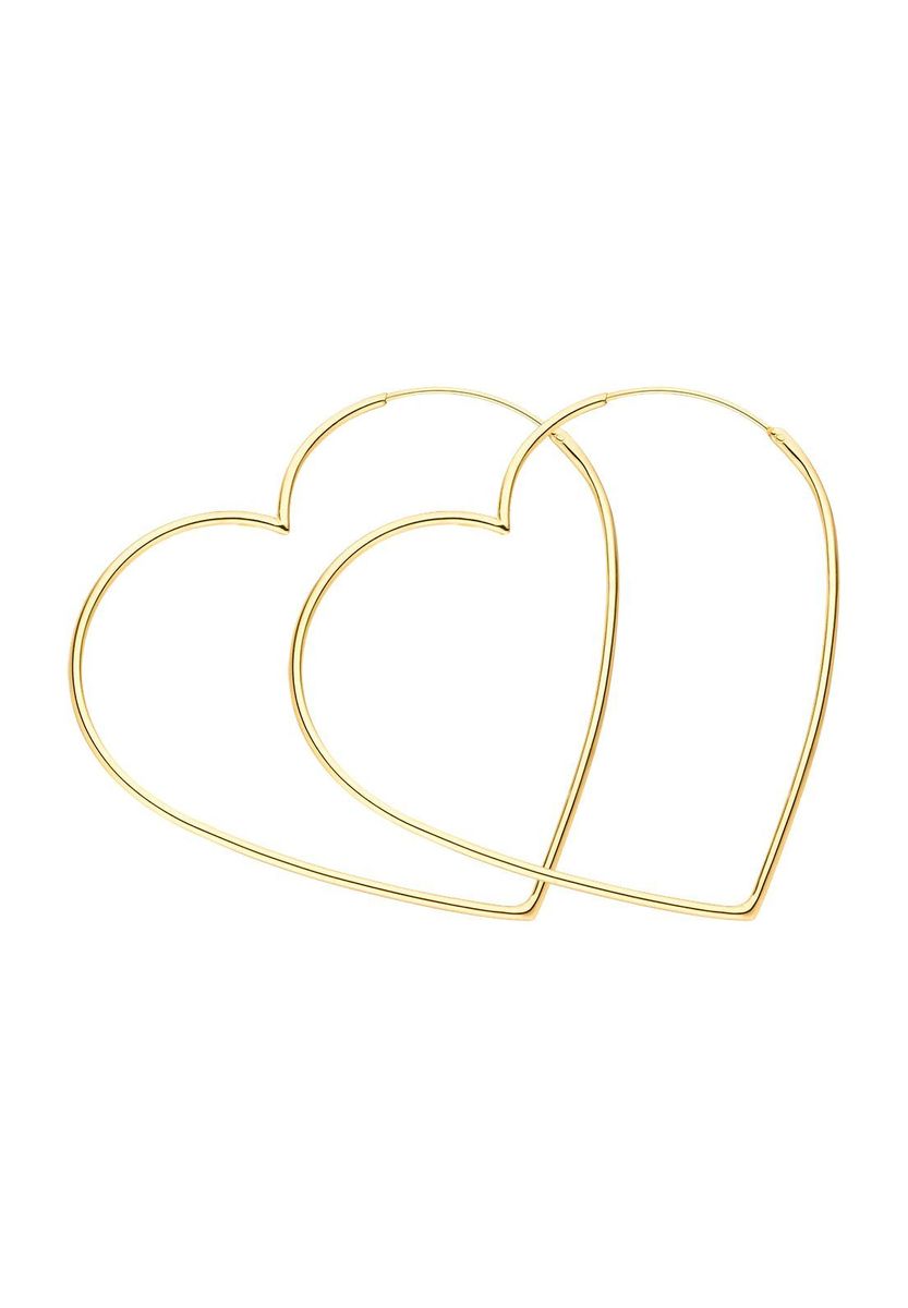 Leaf Damen Creolen, 925er Silber, GOLD, 99