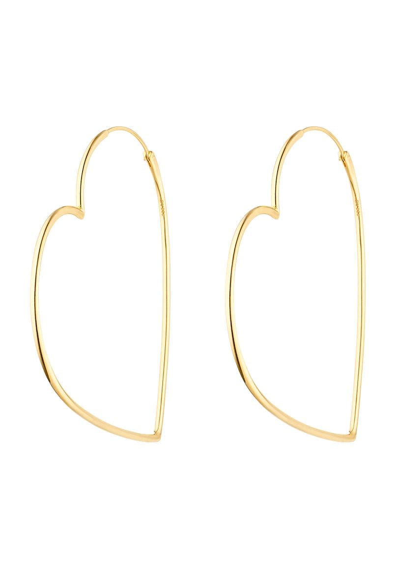 Leaf Damen Creolen, 925er Silber, GOLD, 99