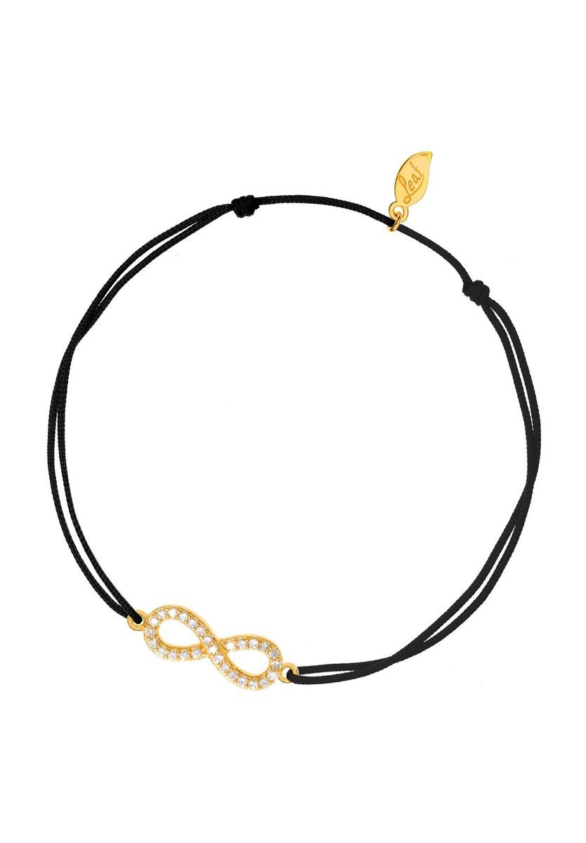Unendlichkeitssymbol Schwarzes Kordelarmband