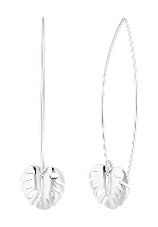 Leaf Damen Creolen, 925er Silber, SILBER