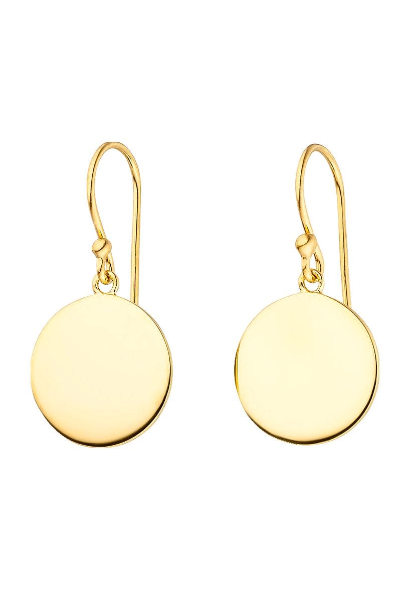 Leaf Damen Ohrringe, 925er Silber, GOLD