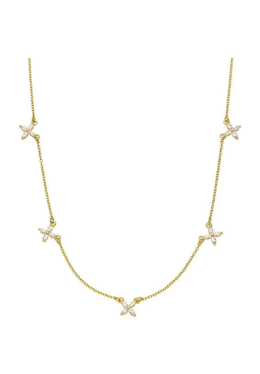 Leaf Damen Kette, 925er Silber, GOLD