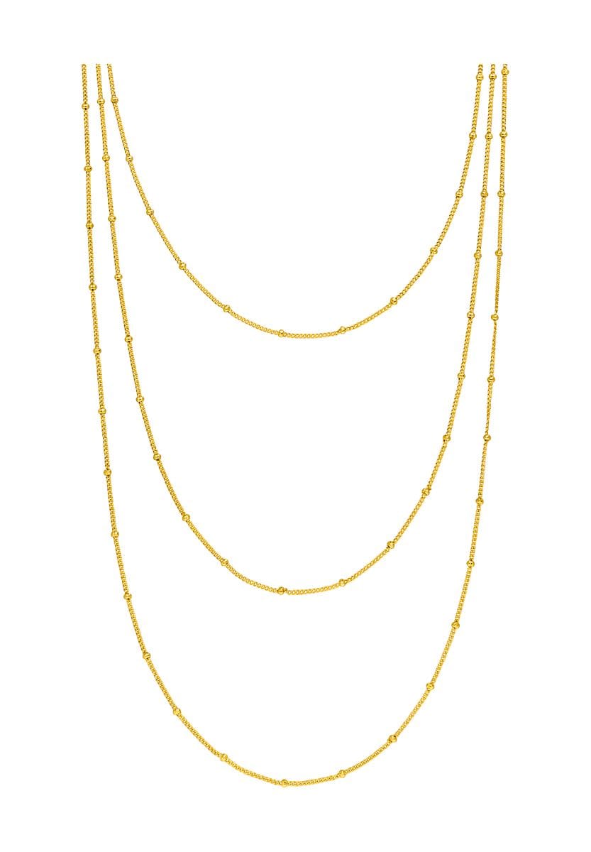 Leaf Damen Kette, 925er Silber, GOLD