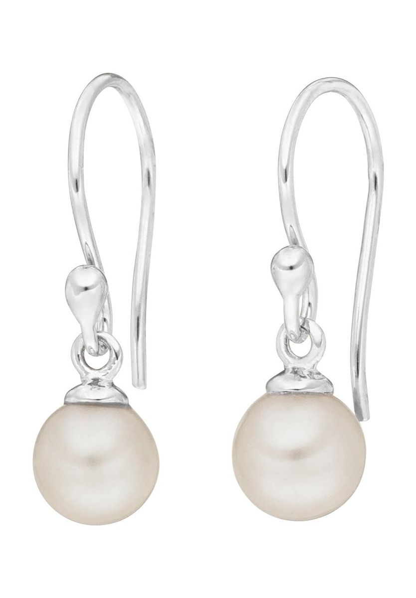 Leaf Ohrhänger "LEA 925 SI", 925er Silber mit Perlen, SILBER