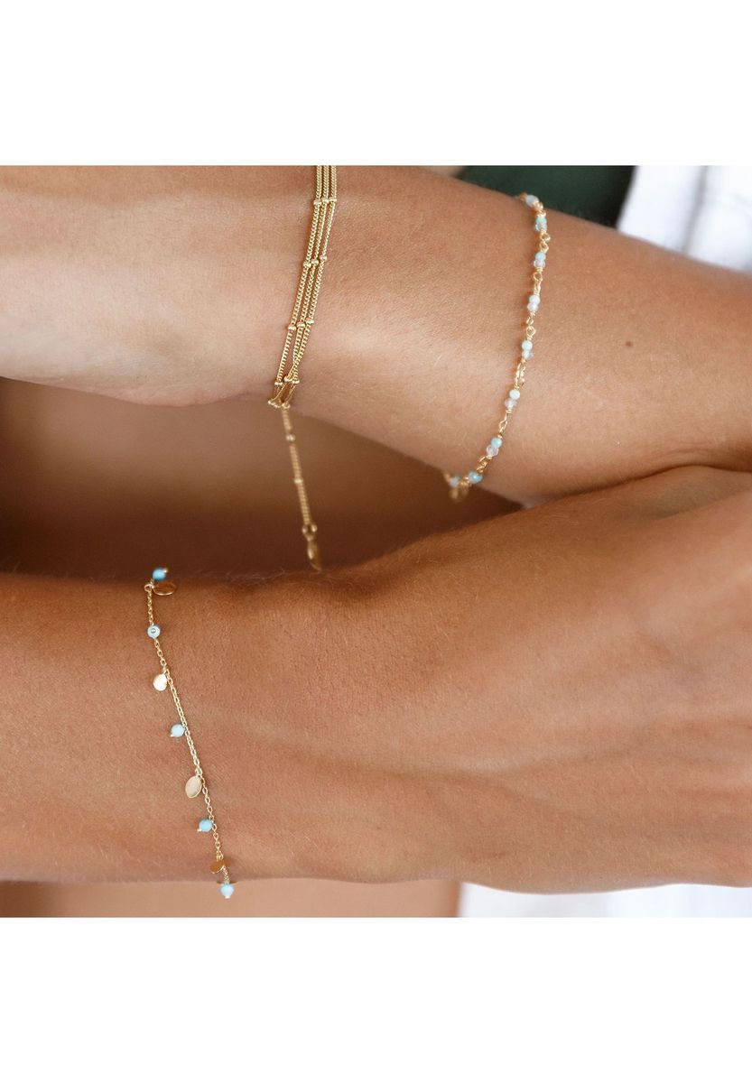 Leaf Damen Armband, 925er Sterling Silber mit Amazonit, SILBER