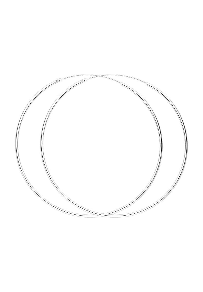 Leaf Damen Creolen, 925er Silber, SILBER