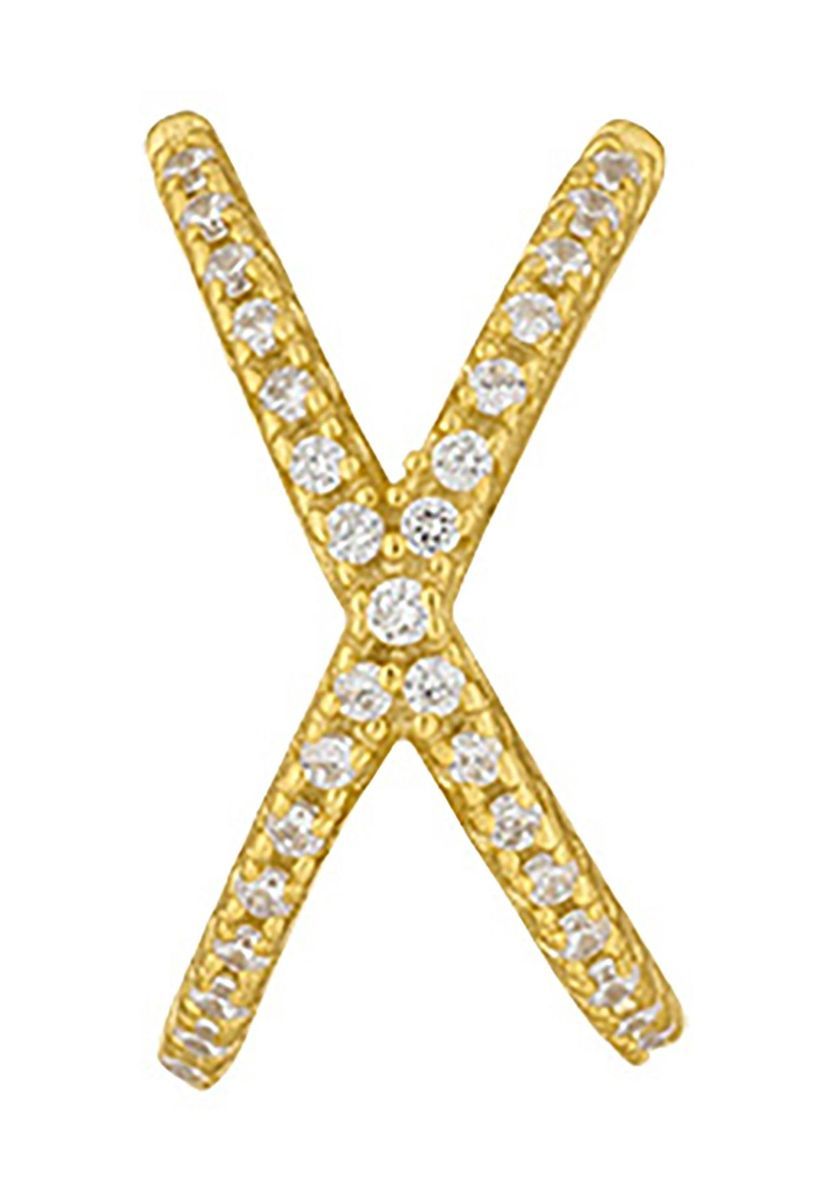 Leaf Damen Earcuff, 925er Silber, GOLD, 99