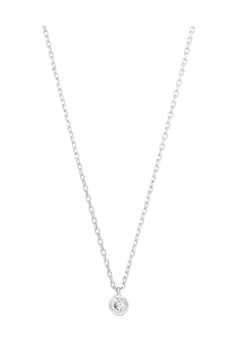Leaf Damen Kette mit Anhänger, 925er Silber, SILBER