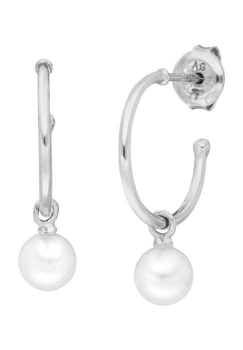 Leaf Damen Creolen, 925er Silber, SILBER