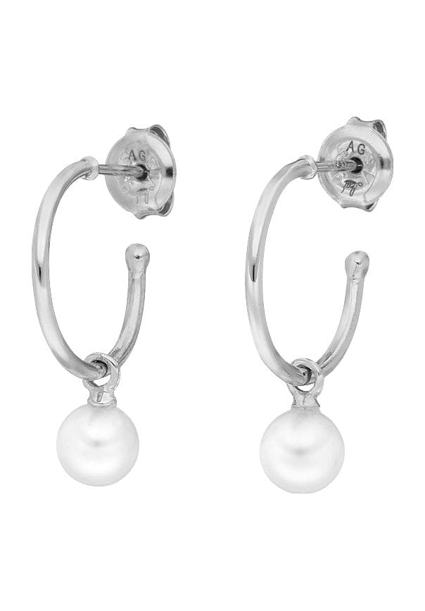 Leaf Damen Creolen, 925er Silber, SILBER