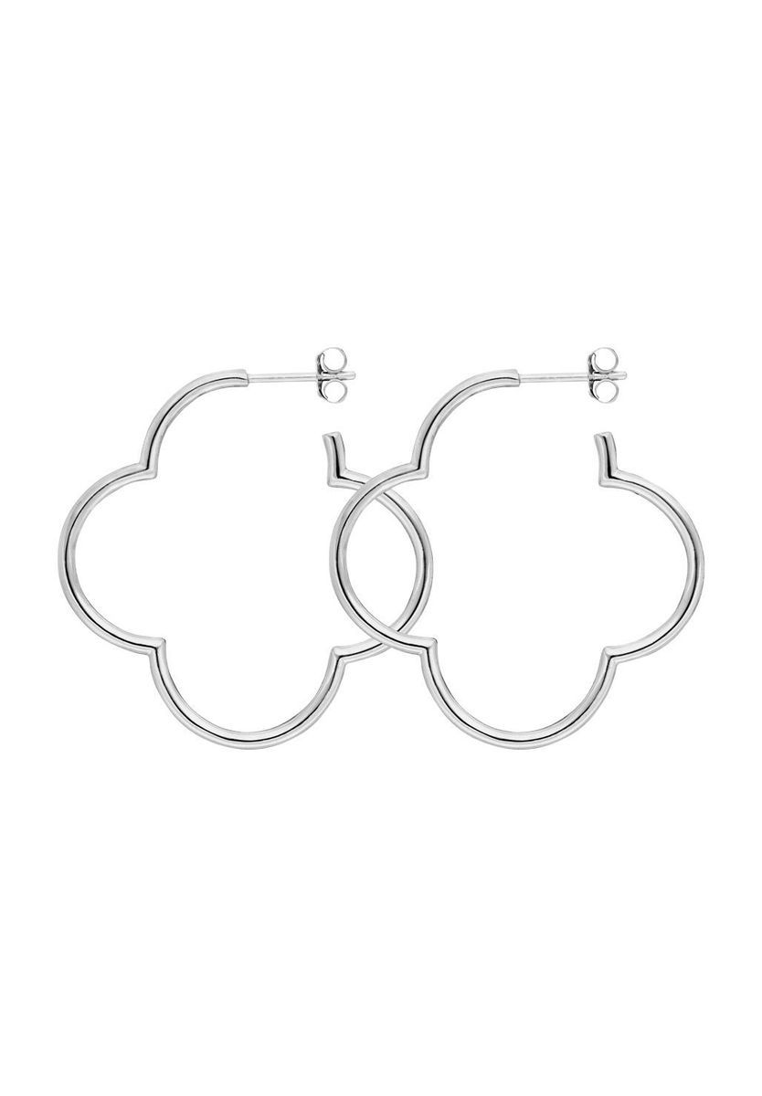 Leaf Damen Creolen, 925er Silber, SILBER, 99