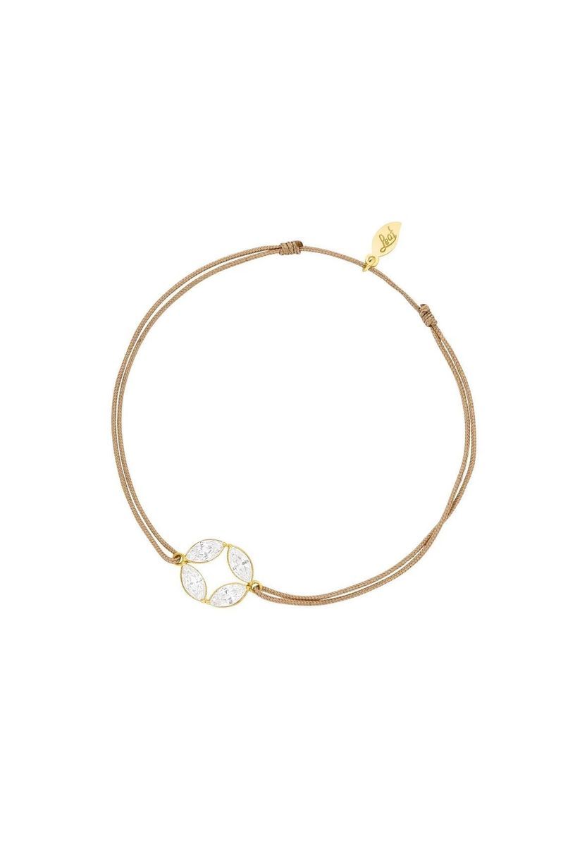 Leaf Gold Beige Freundschaftsarmband