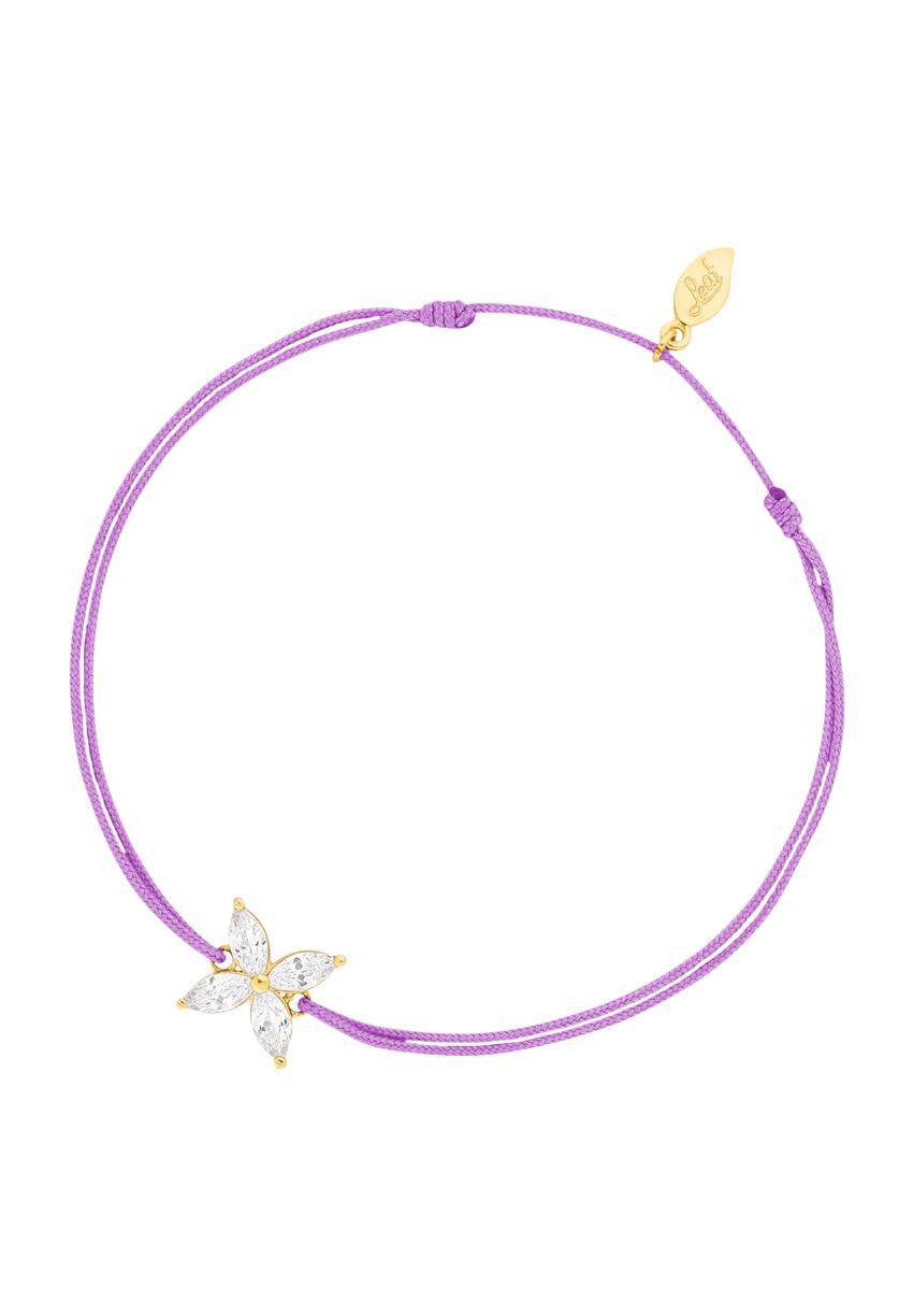Blumenkordelarmband mit Zirkonia